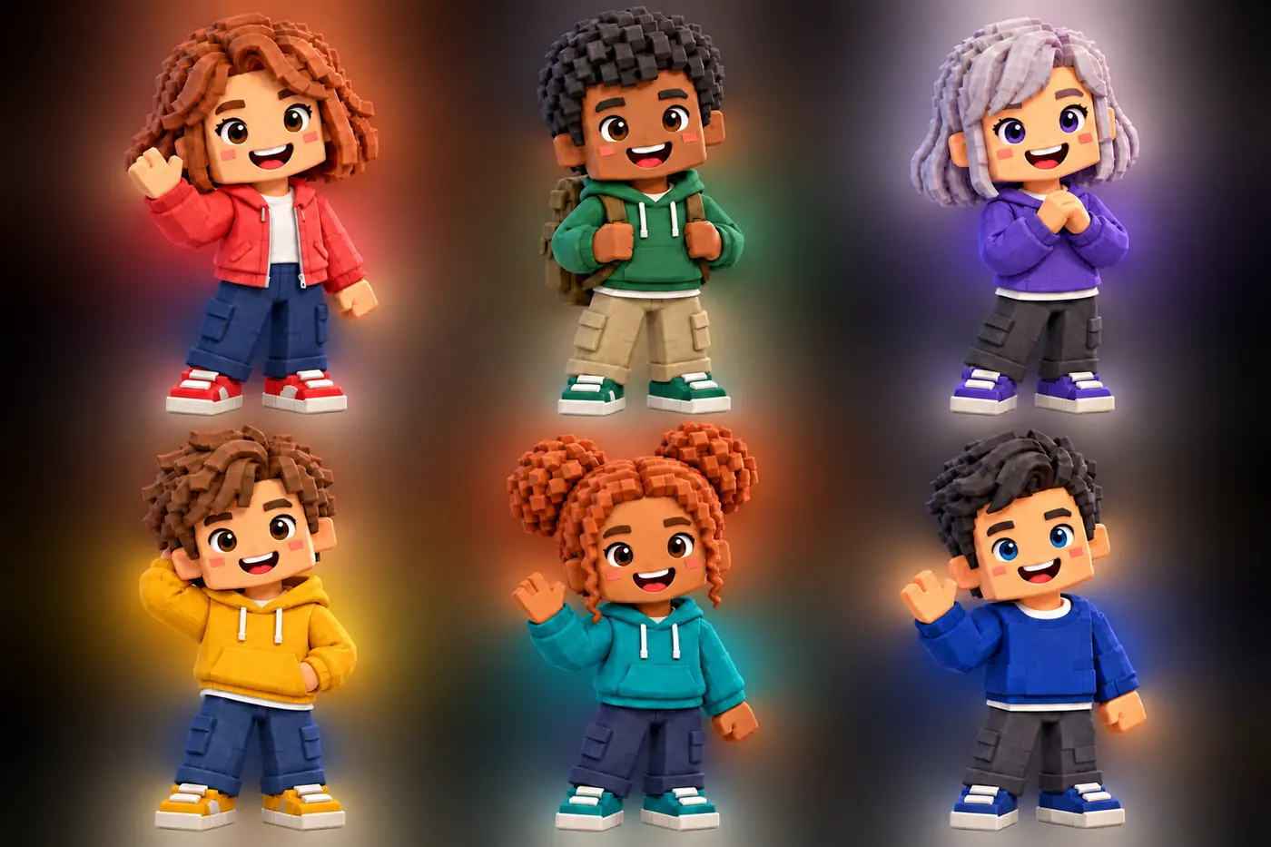 The E2 cast in 3D