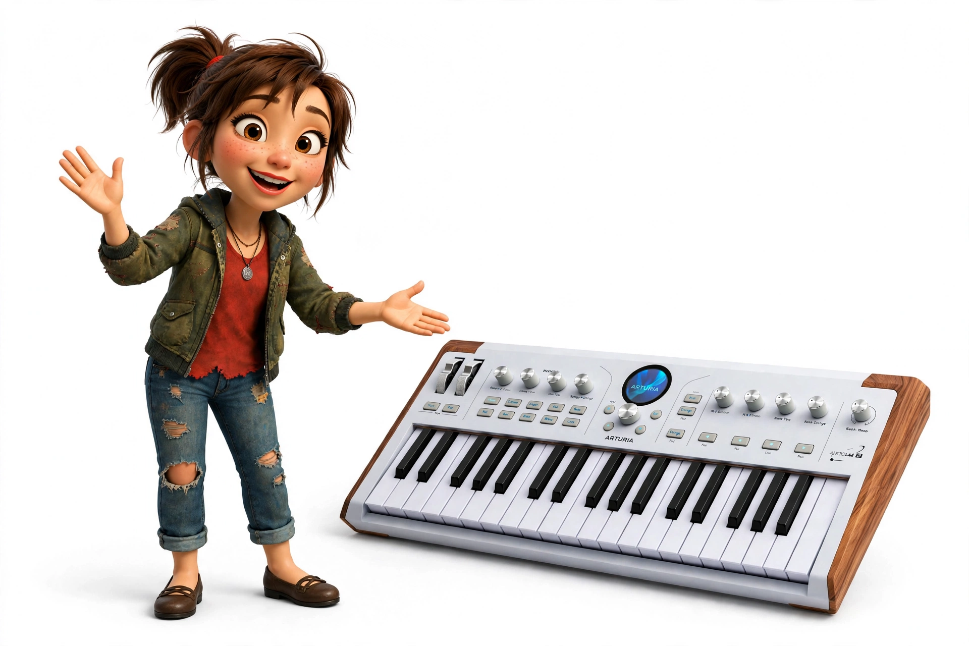 Sally at the piano, where every note knows exactly what time it is