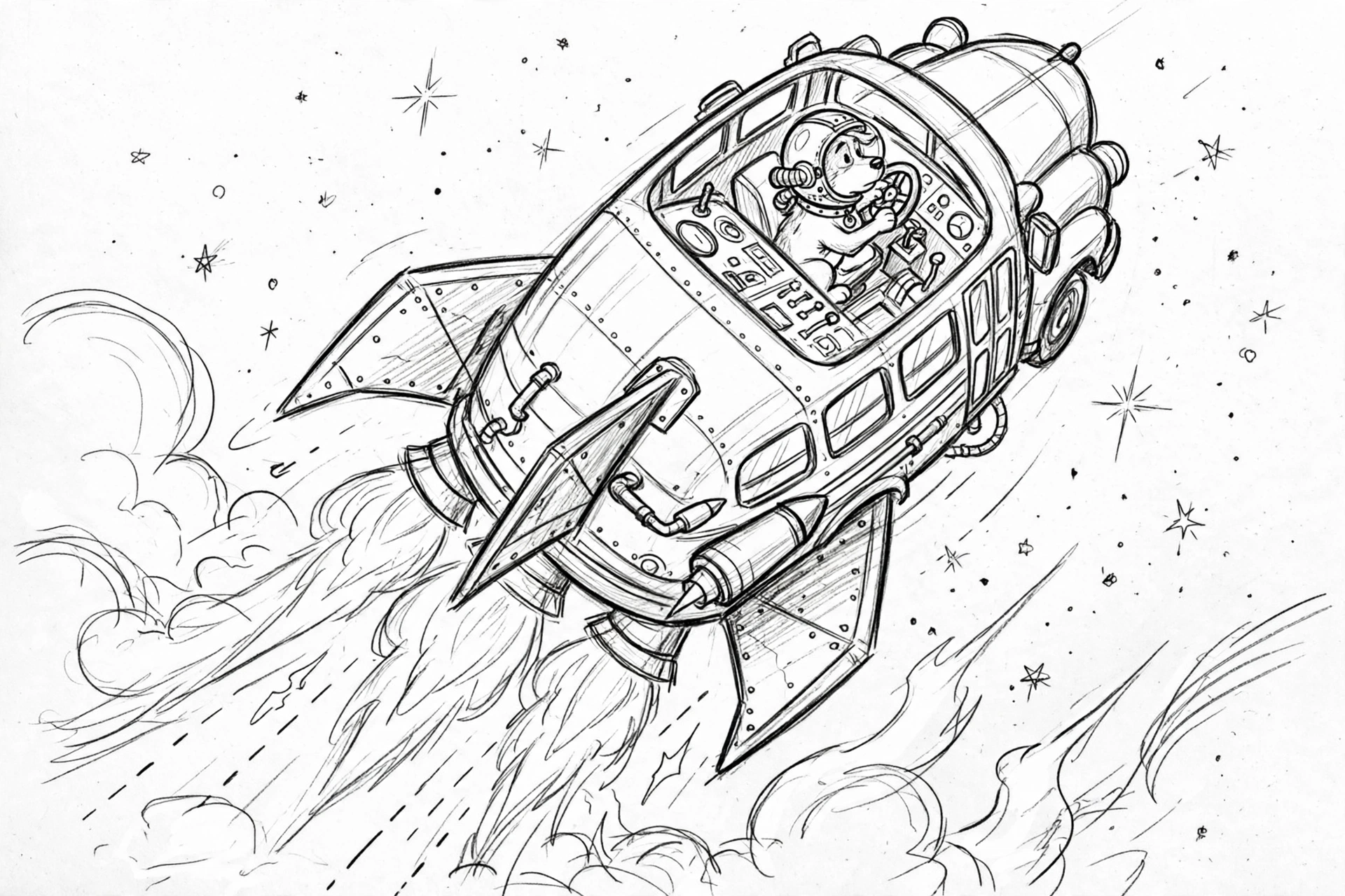 Sketch: the rocket bus