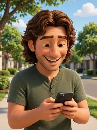 Mike, the Studio CEO trainee who blogs every six hours, torso up in his green henley