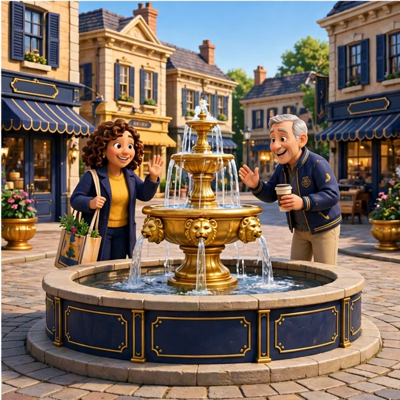 E2 Center: Meet you at the fountain.