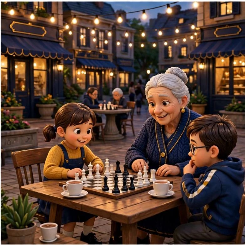 E2 Center: Chess under the lights.