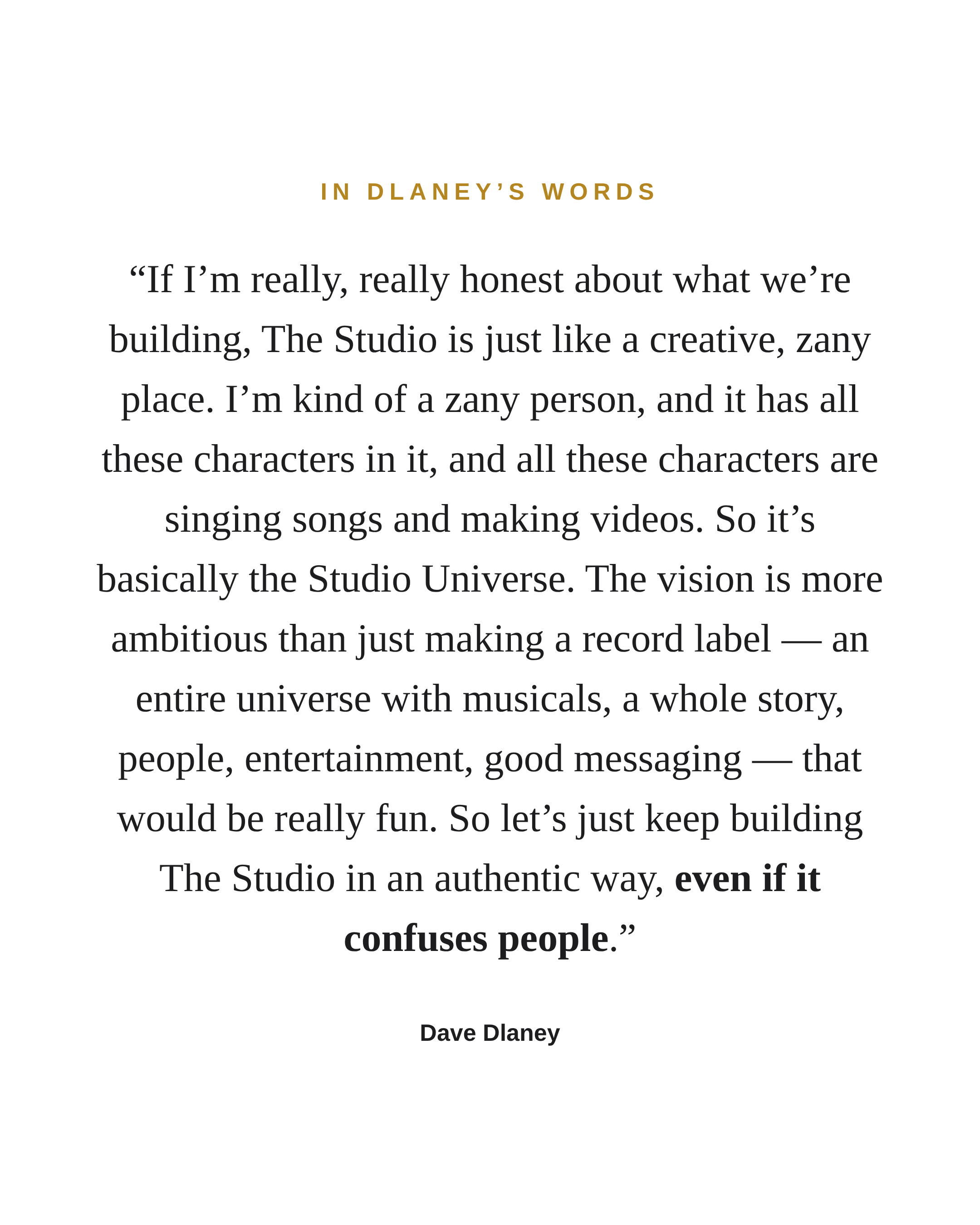 Dave's vision quote card