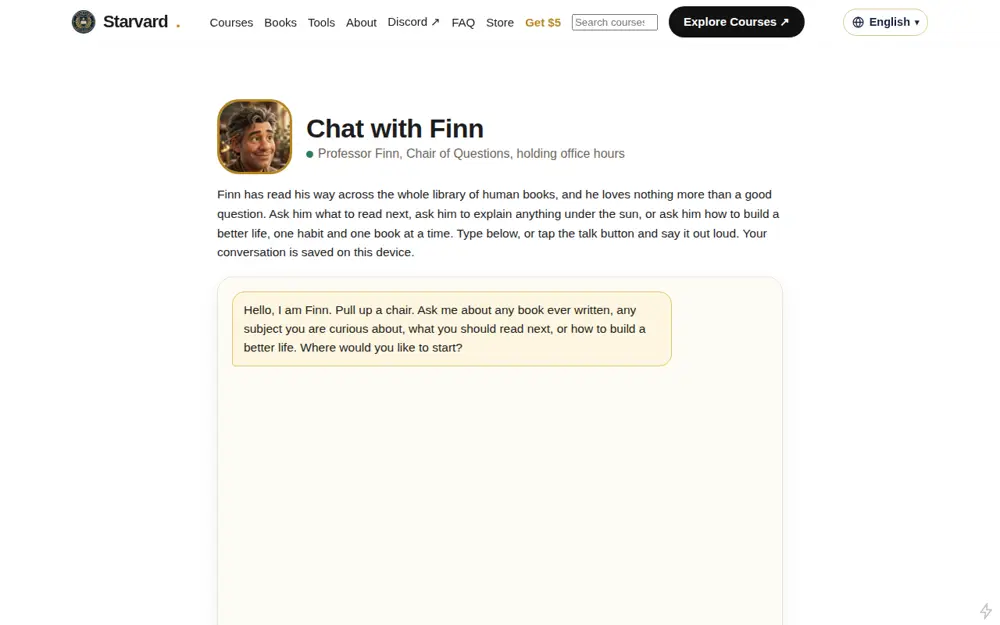 Screenshot of FinnChat
