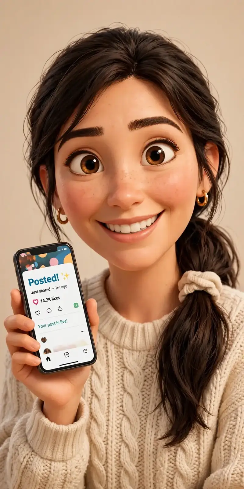 Sam, Pixar-style portrait
