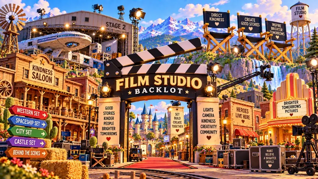 Film studio backlot
