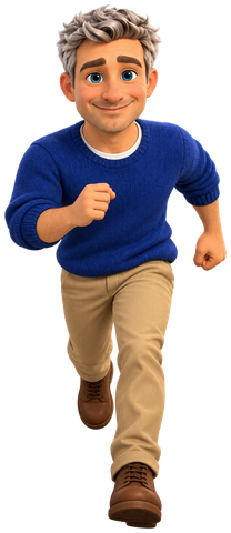 Dave in game form, front view