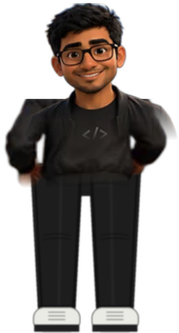 Dinesh in game form, front view