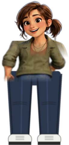Sally in game form, front view