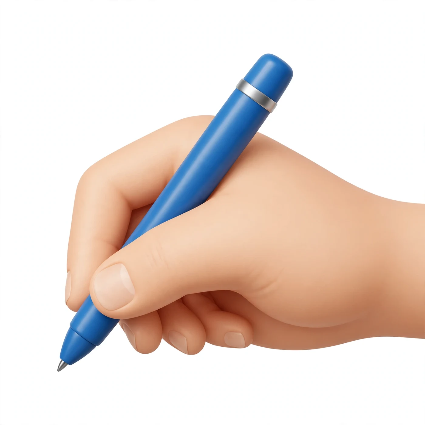 Writing hand emoji: a hand holding a pen, writing