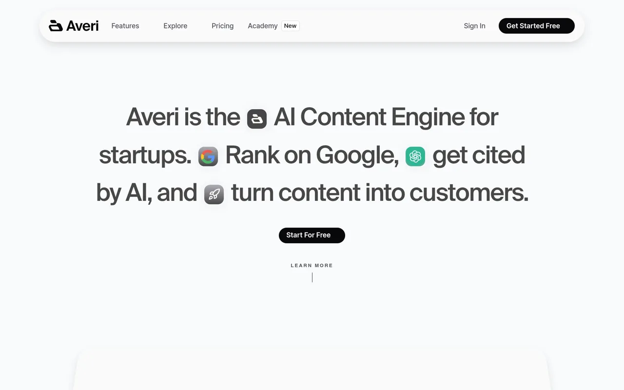 Averi AI screenshot