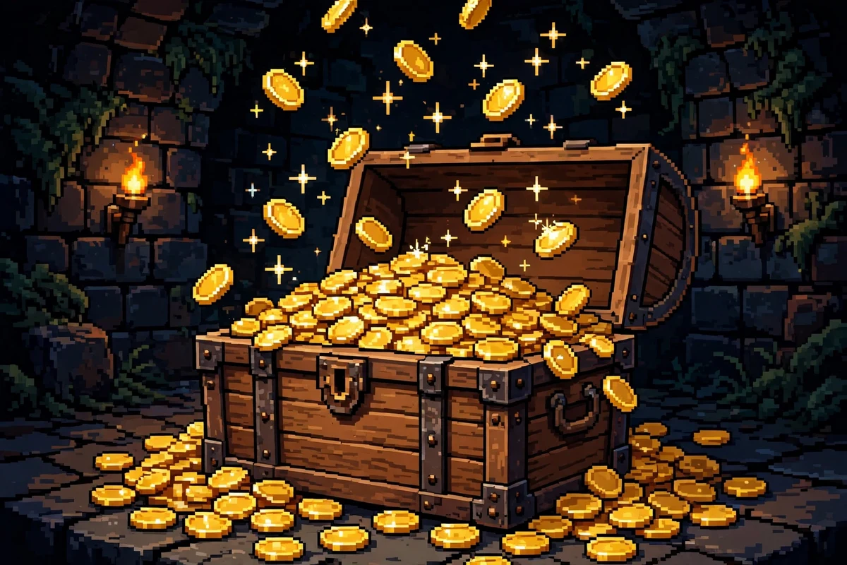The Bank: a treasure chest overflowing with gold coins
