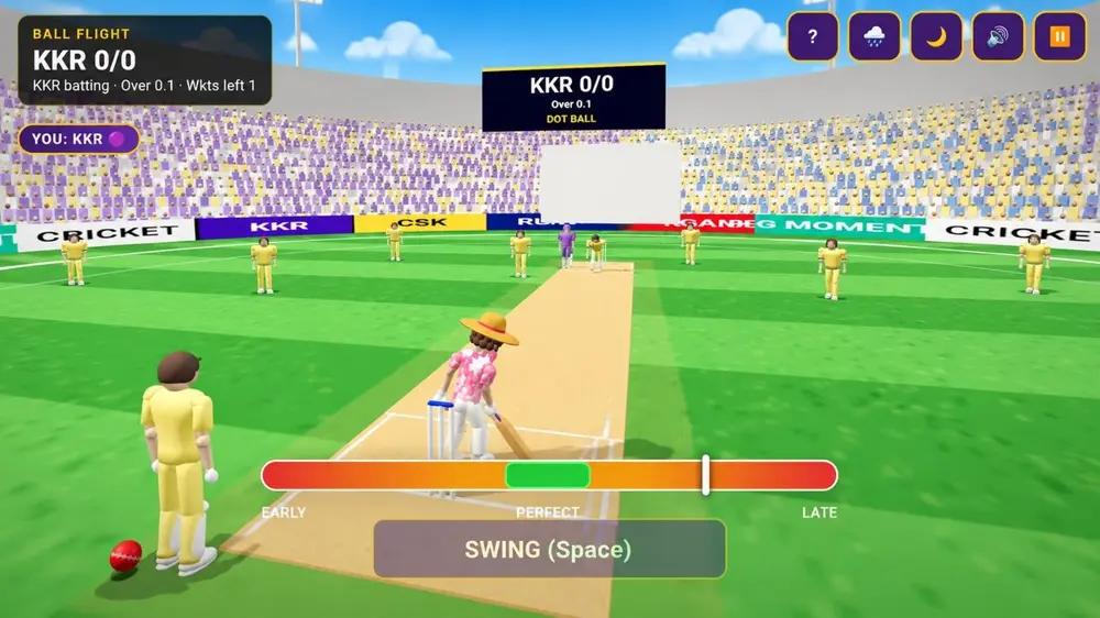 Screenshot of Cricket Rush, Harsh's cricket game