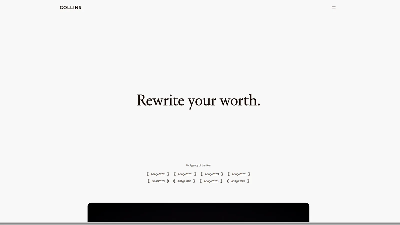 Collins website screenshot