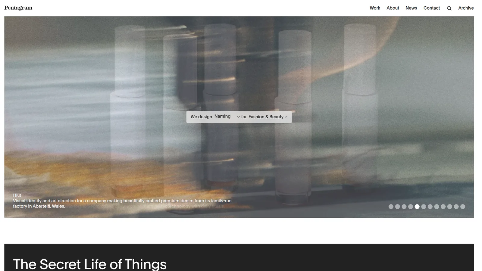 Pentagram website screenshot