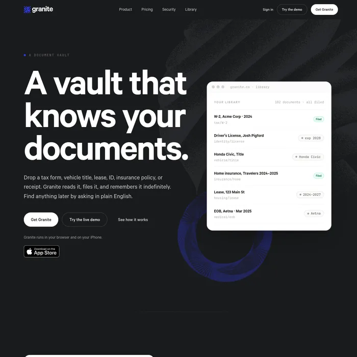 Screenshot of Granite