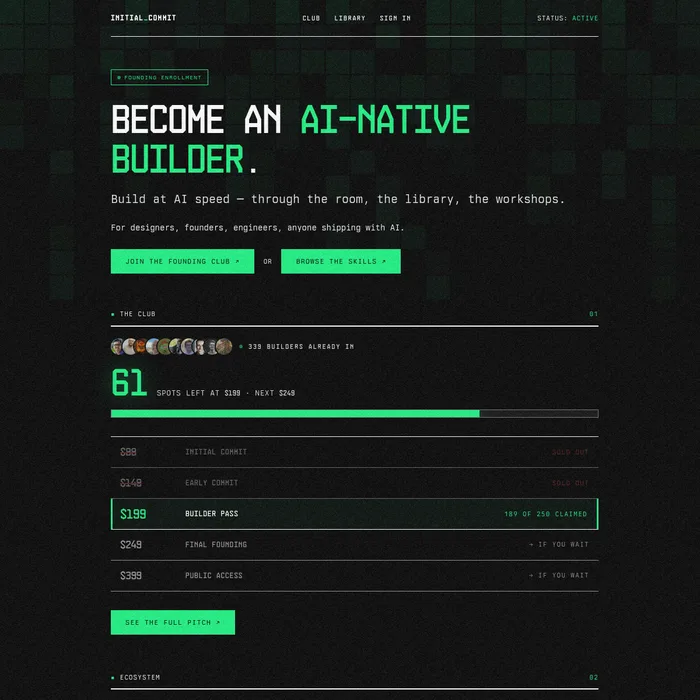 Screenshot of Initial Commit