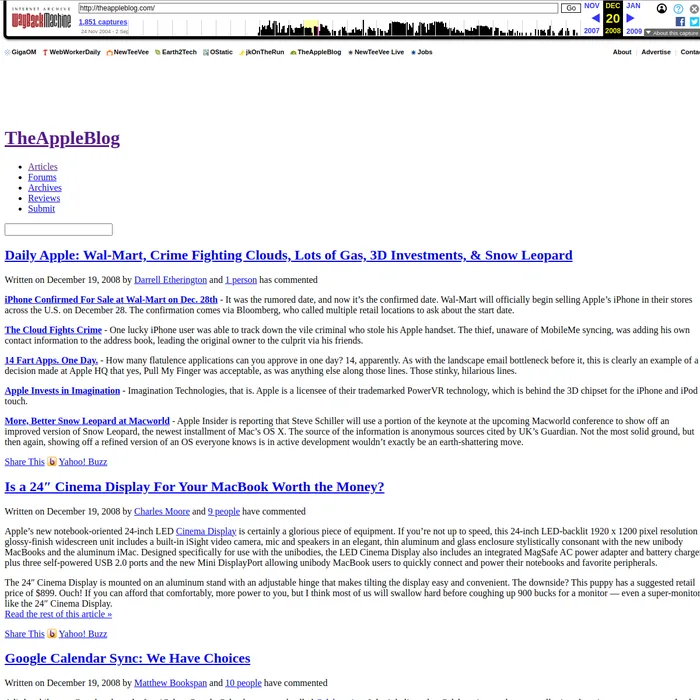 Screenshot of TheAppleBlog