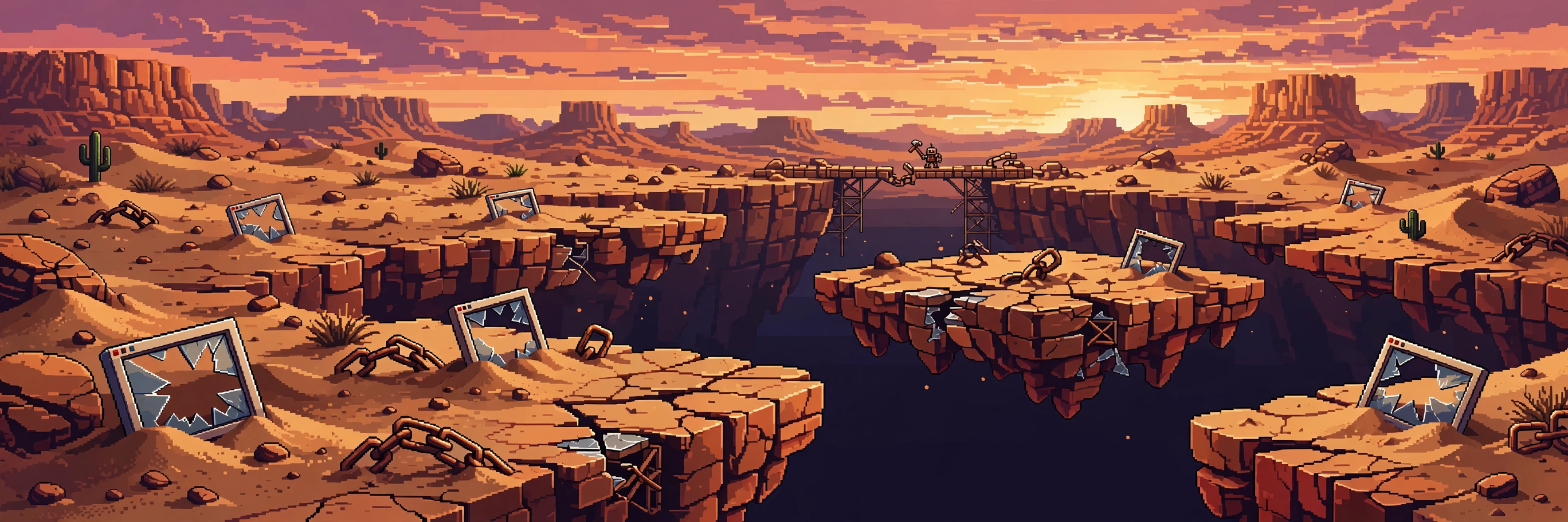 16-bit desert badlands of broken websites