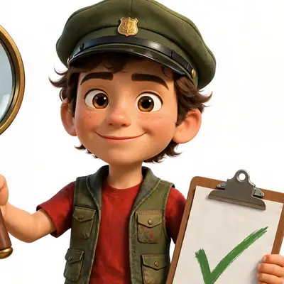 Spector the Inspector, smiling under his green cap