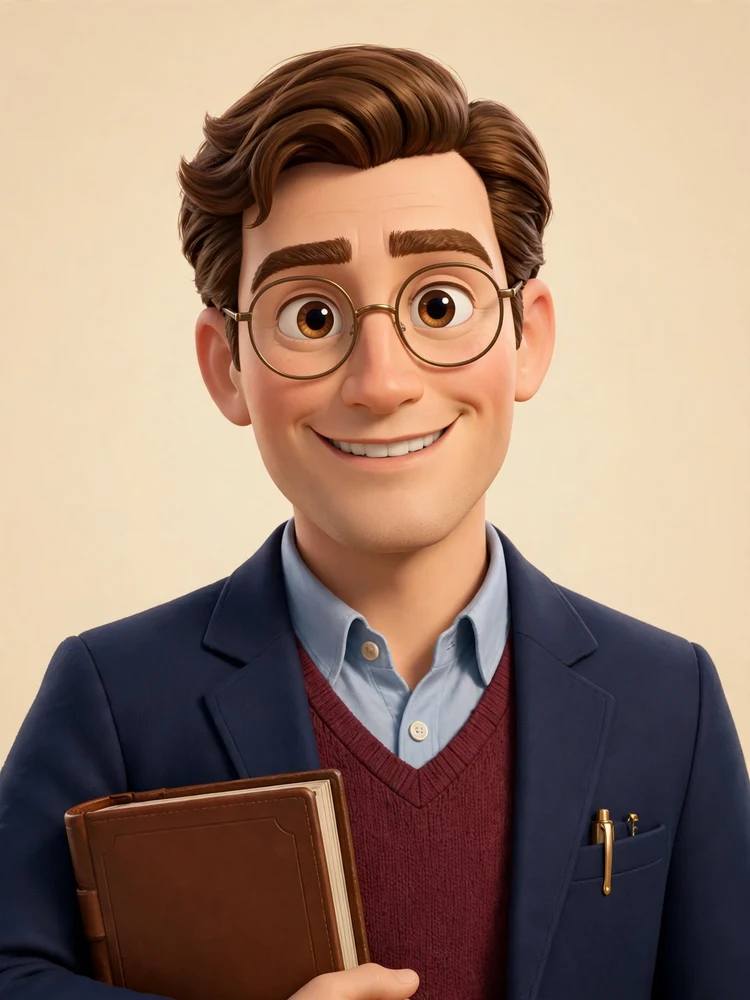 Steve the incentive manager, smiling in a navy blazer with his ledger