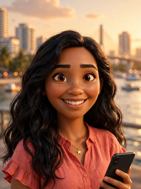 Tala Santos, smiling close up