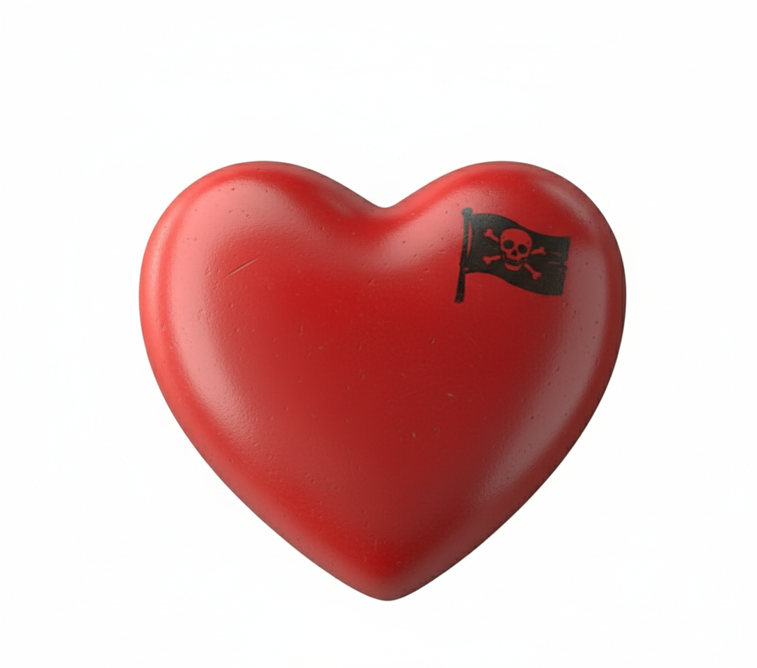 The pirate crew with hearts full of courage