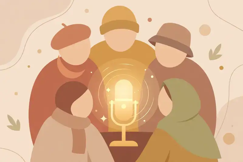 A small loyal audience growing around a podcast microphone