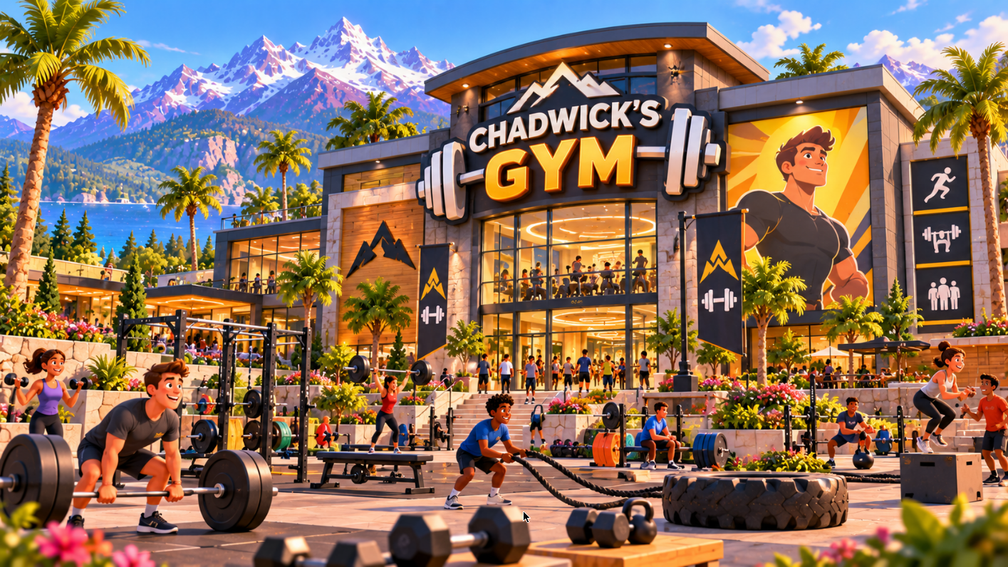 Chadwick's Gym, Pixar 3D style