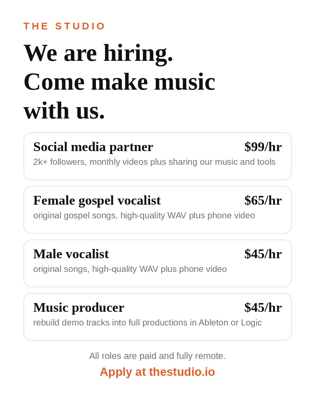 Dave's hiring announcement